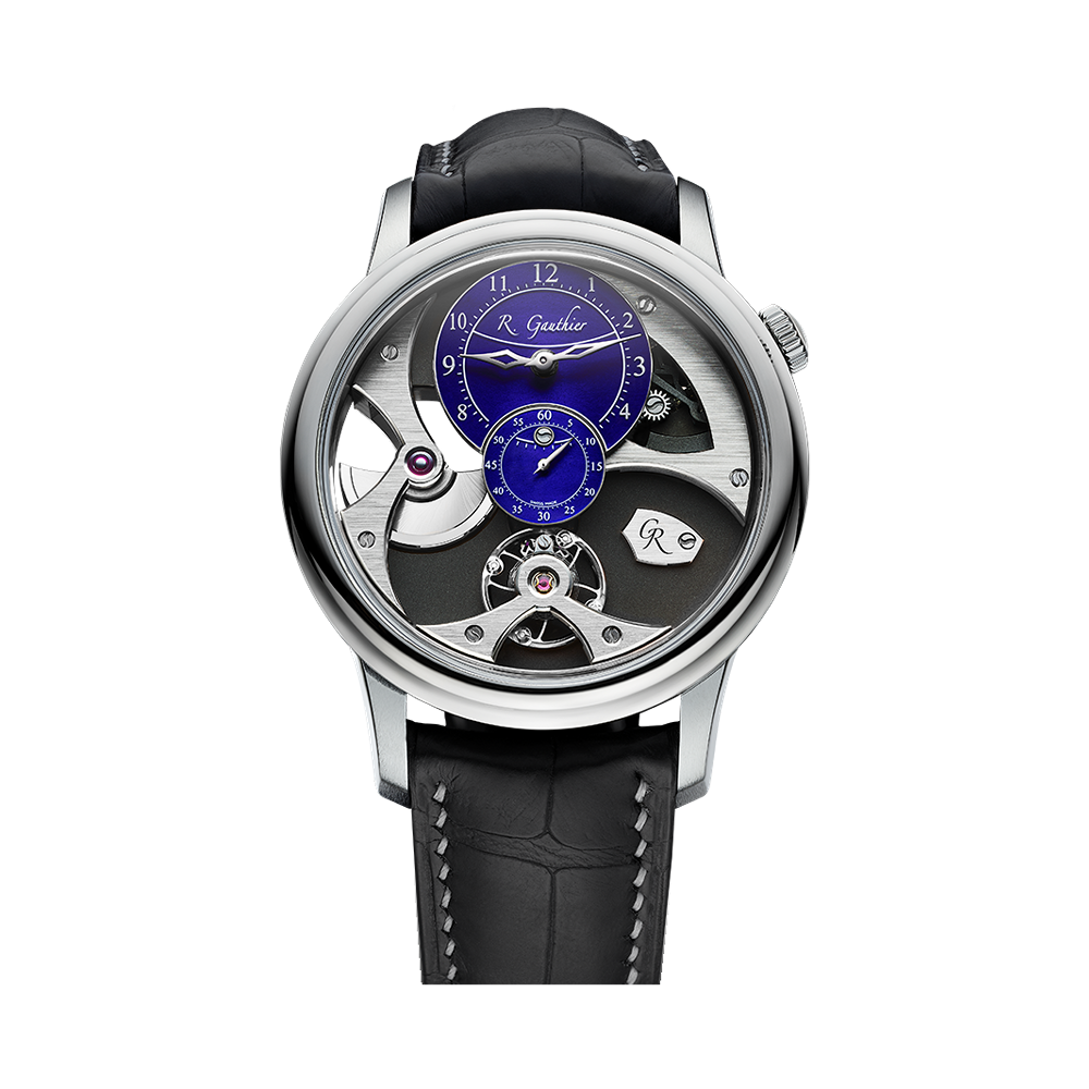 Romain Gauthier Insight Micro-Rotor — Natural Titanium Skeletonised/Openwork Dial Straps