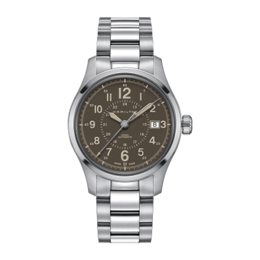 Hamilton Khaki Field Auto 40 Stainless Steel / Brown / Bracelet