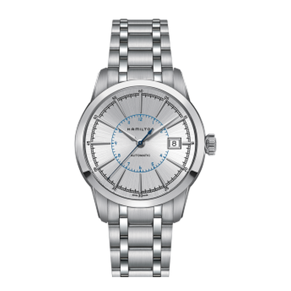 Hamilton Railroad 40 Auto Stainless Steel / Silver / Bracelet White Dial Straps