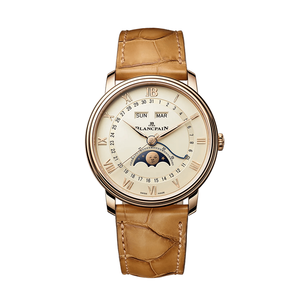 Blancpain Quantieme Complet Opaline Red Gold Cream / Rose Gold / Blue / Grey / White / Black Dial Straps