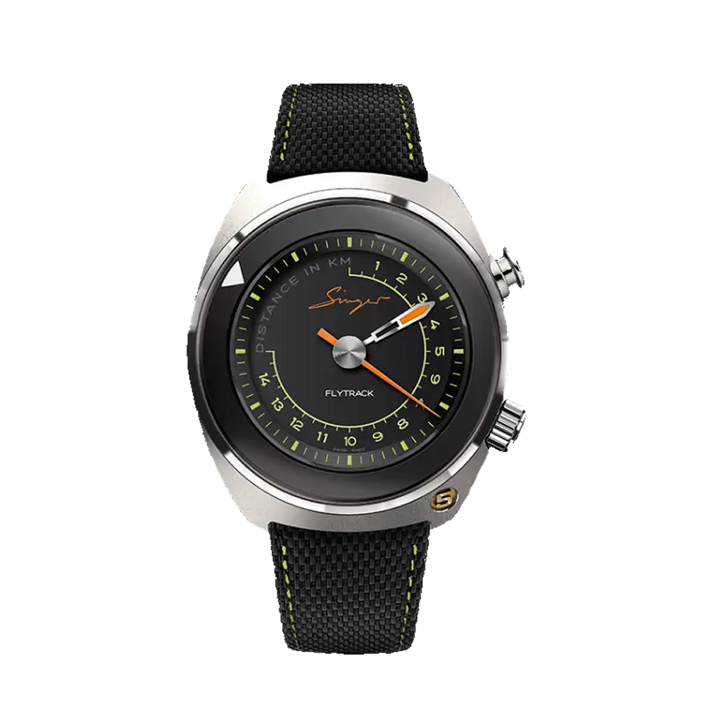 Singer Reimagined Prime Edition Telemeter Titanium Black Black / Green / Orange / Silver Dial Straps