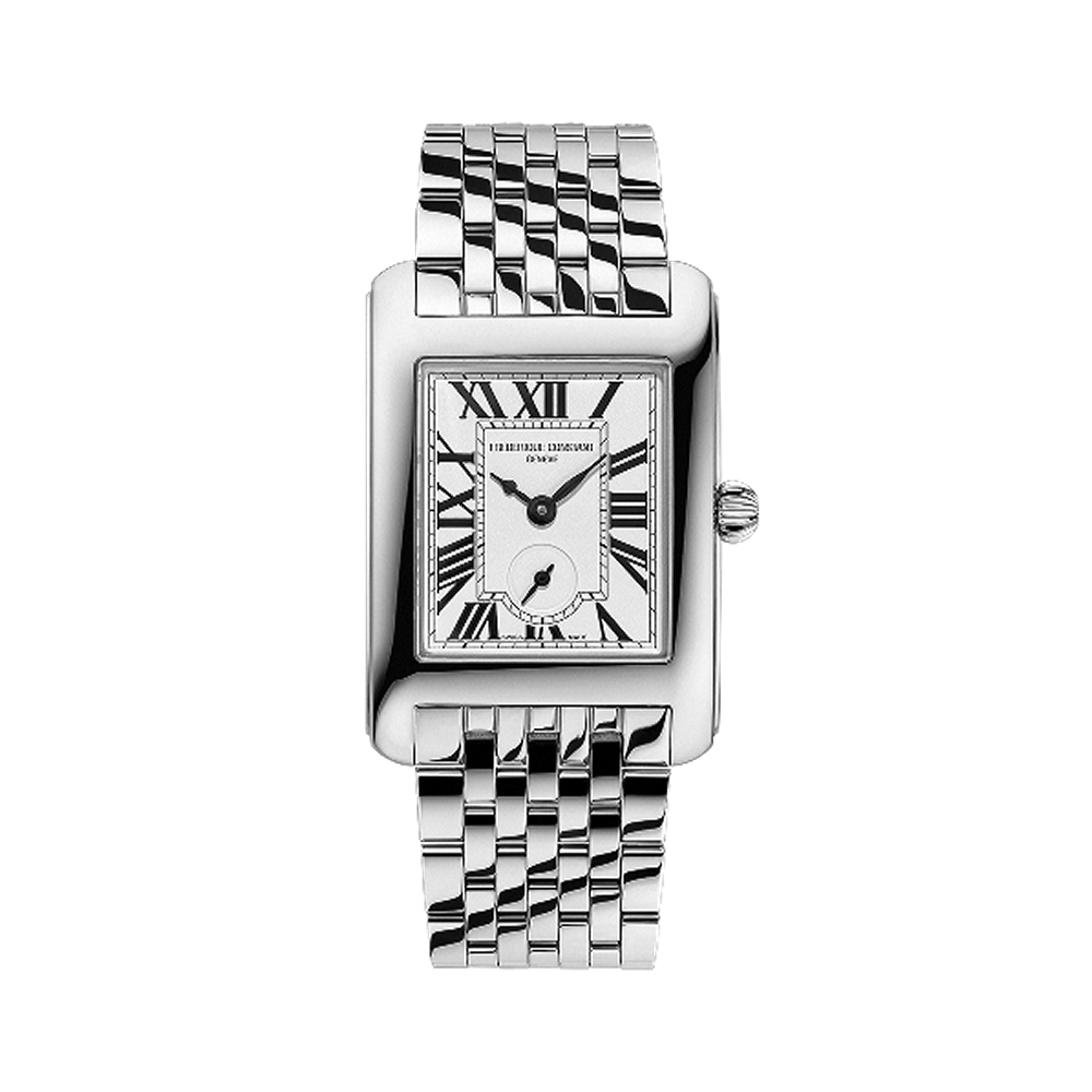Frederique Constant Carrée Small Seconds Silver Bracelet