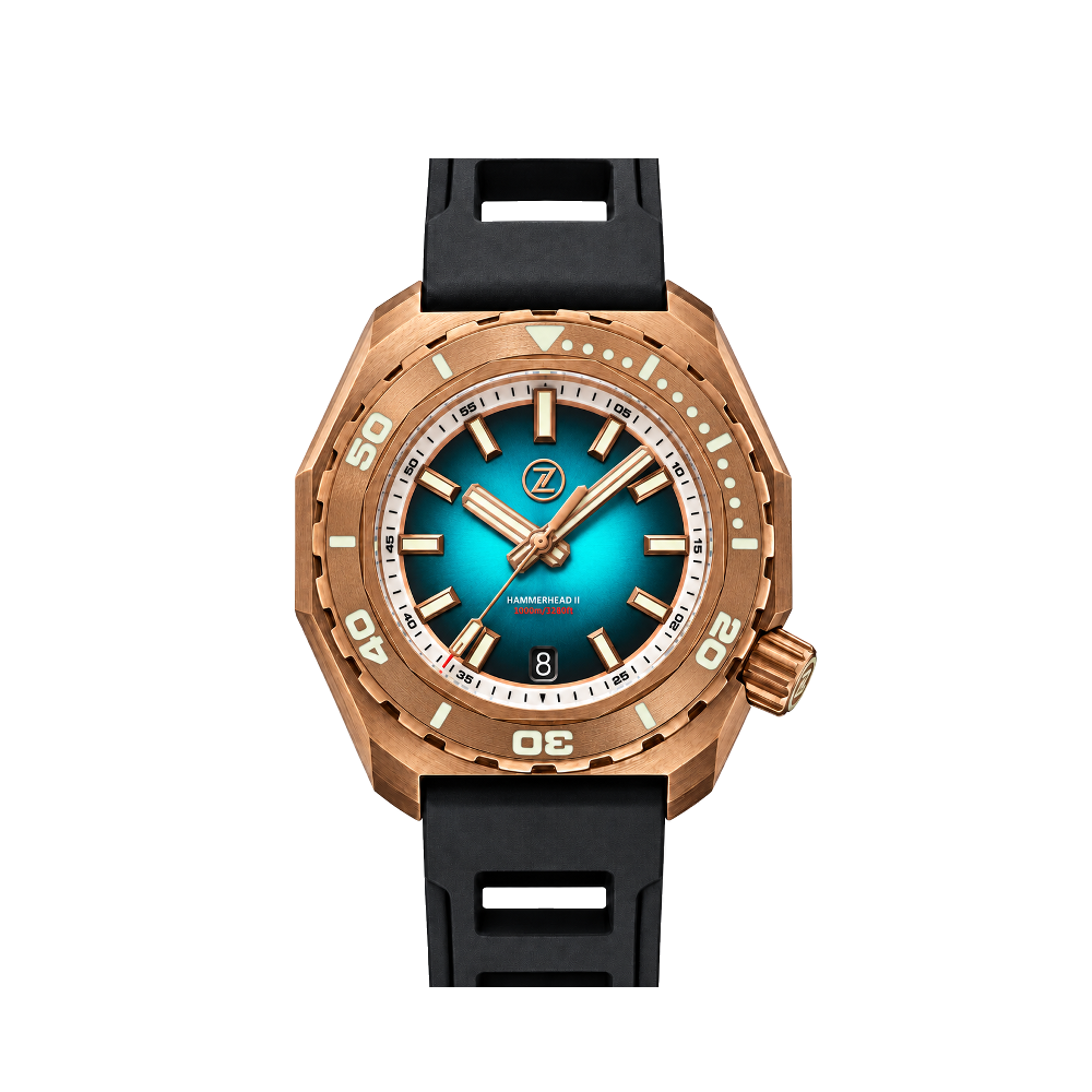 Zelos Zelos Hammerhead 2 1000m Bronze 'Teal' ETA2892