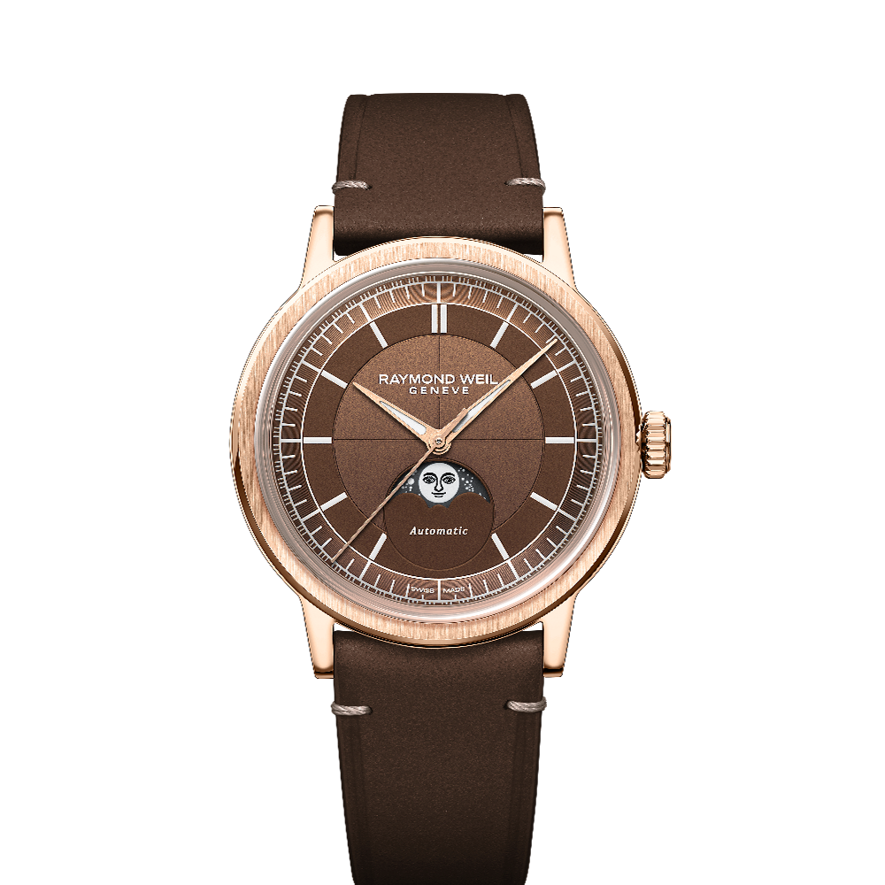 Raymond Weil Millesime Automatic Moon Phase Brown Brown Dial Straps