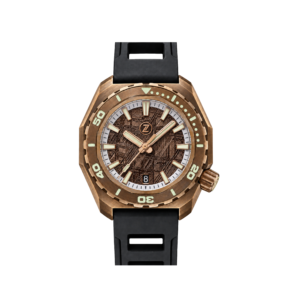 Zelos Zelos Hammerhead 1000m Diver Brown Meteorite