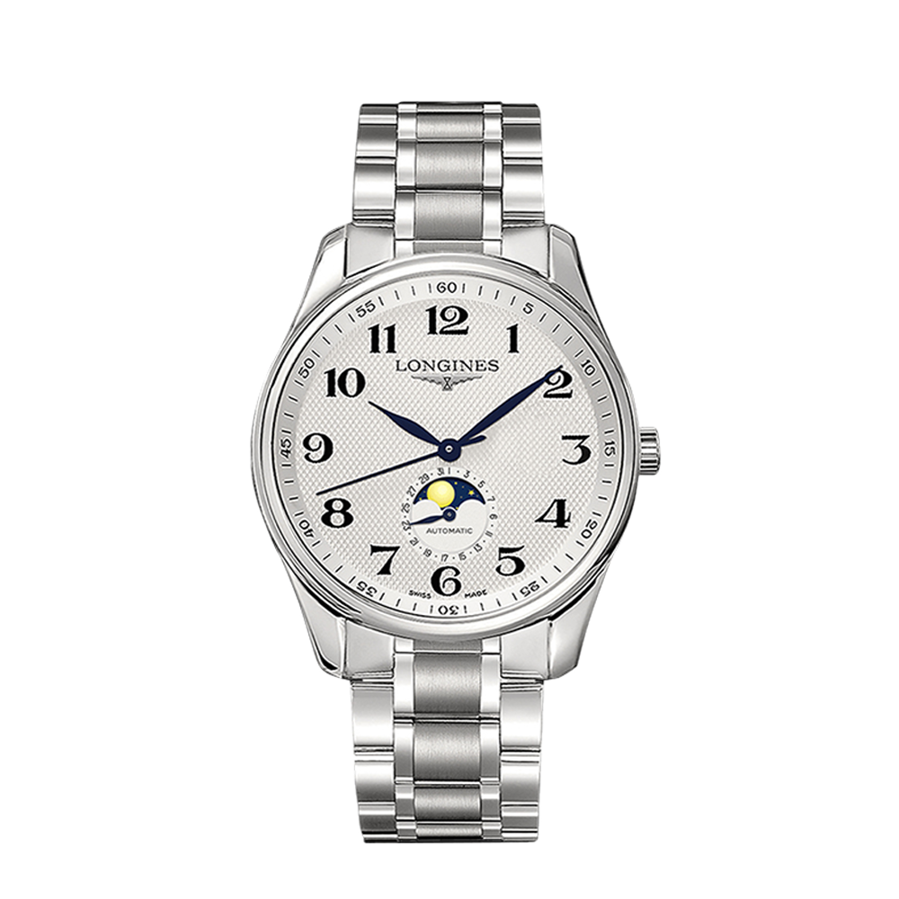 Longines Moonphase Silver Dial Straps