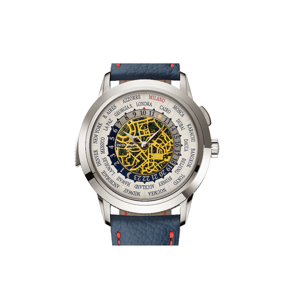 Patek Philippe World Time Minute Repeater Milan by Night White Gold Yellow / Green / Blue / White / Red / Silver / Black / Brown Dial Straps