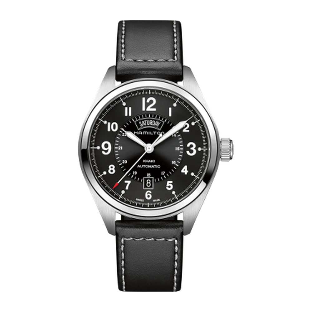 Hamilton Khaki Field Day Date Auto Stainless Steel / Black