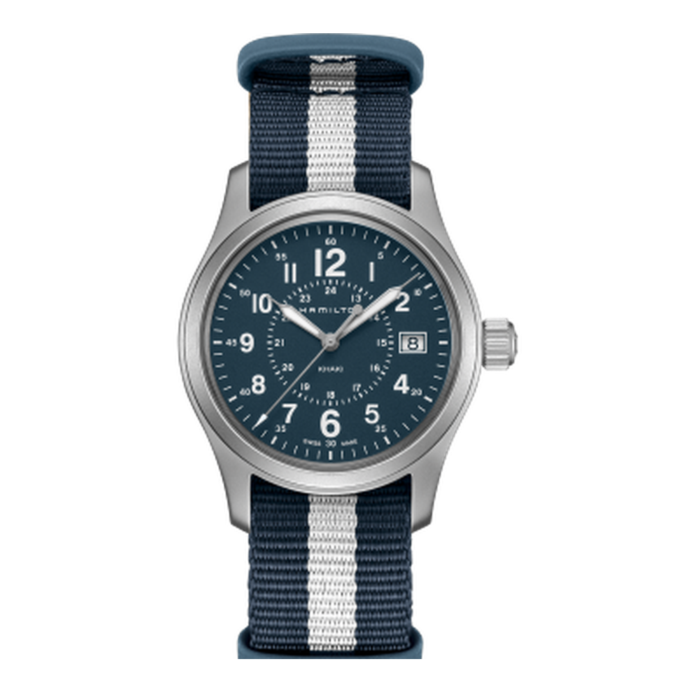Hamilton Khaki Field Quartz 38 Stainless Steel / Blue / NATO