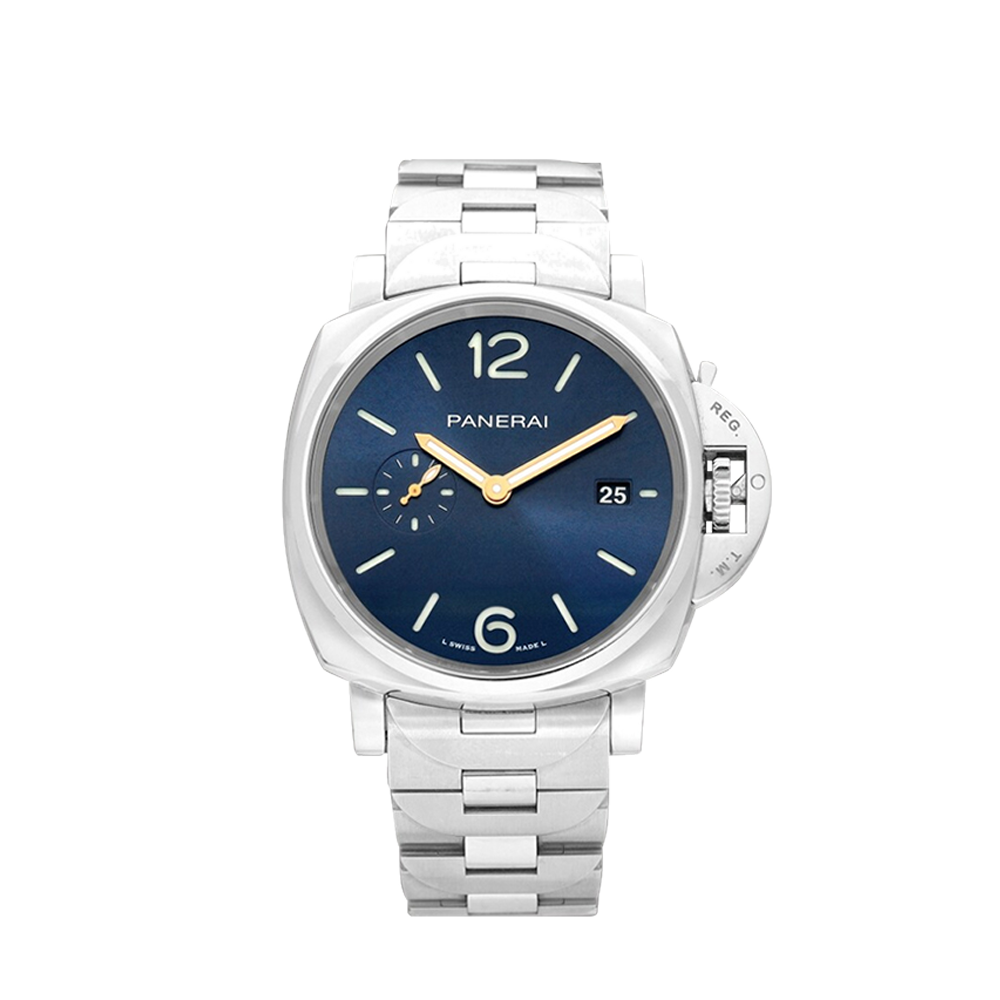 Panerai Luminor Due 42 Automatic Stainless Steel / Blue / Bracelet Blue/Navy Dial Straps