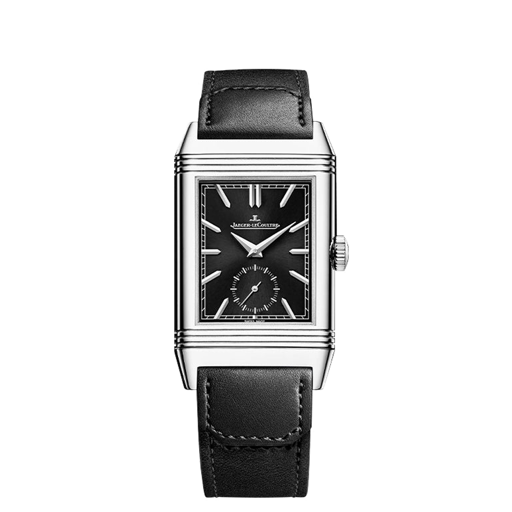 JLC Reverso Tribute Duoface Stainless Steel / Black / Fagliano