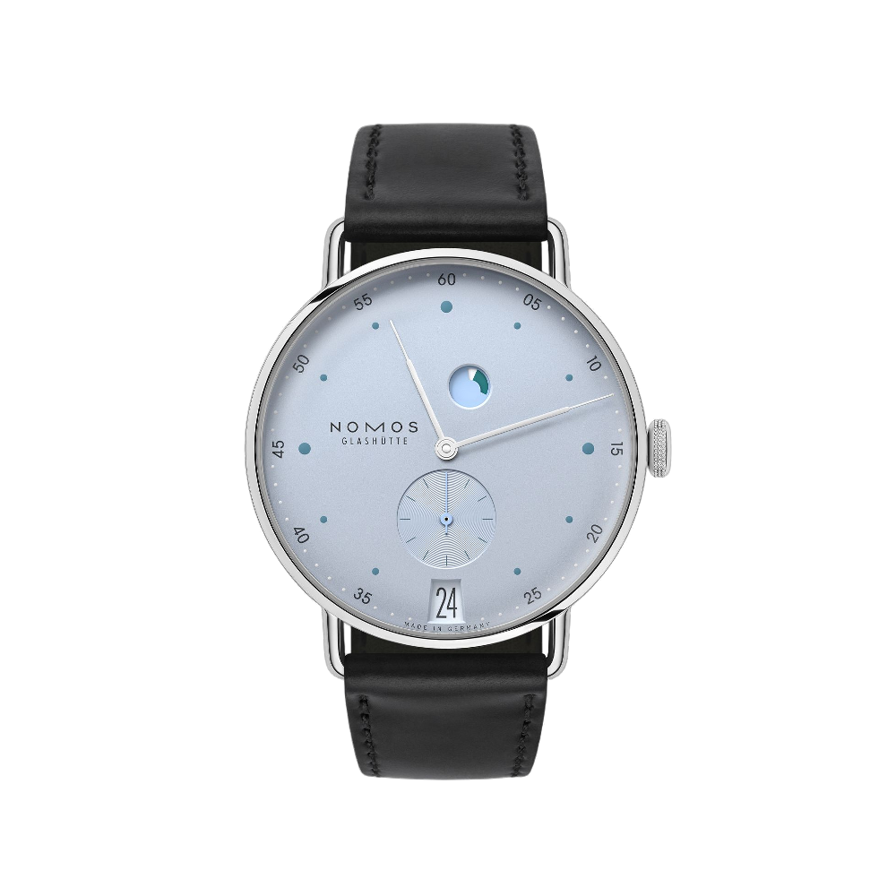 Nomos Metro Date Power Reserve Ice Blue