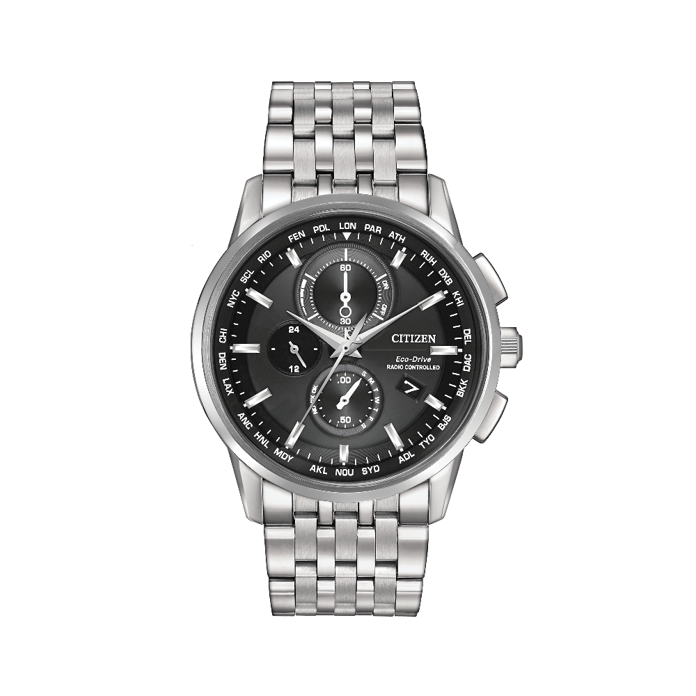 Citizen World Chronograph A-T Black Dial