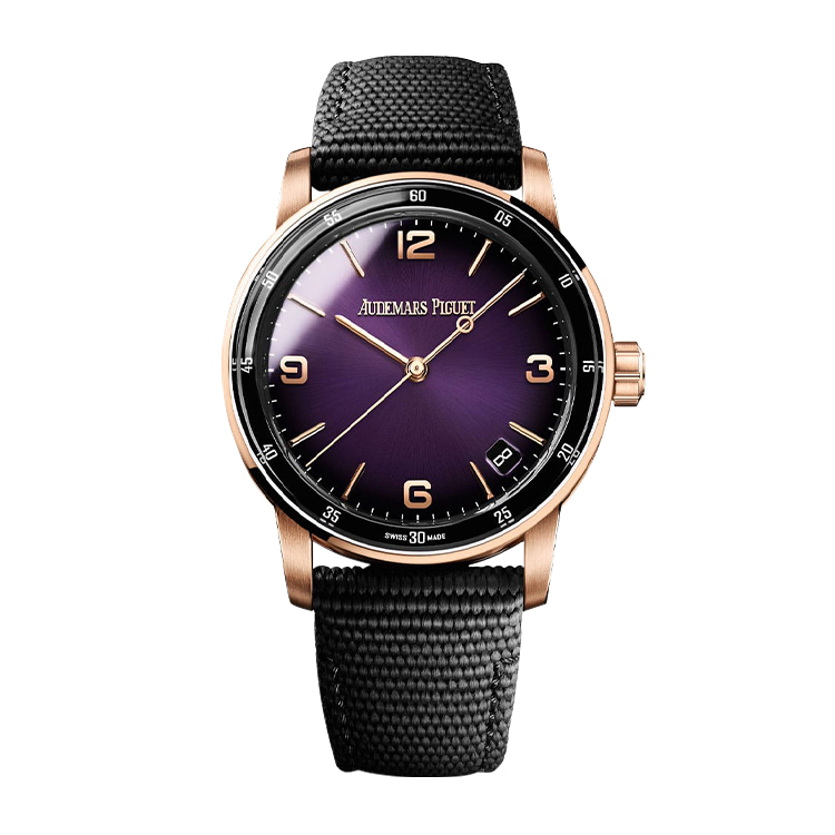Audemars Piguet Automatic Pink Gold / Puple / Fabric