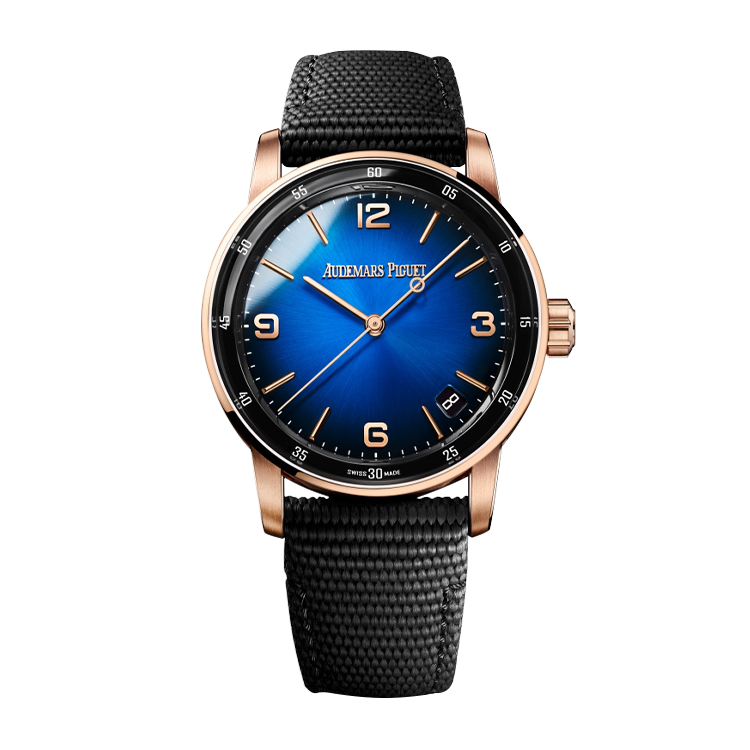 Audemars Piguet Automatic Pink Gold / Blue / Fabric
