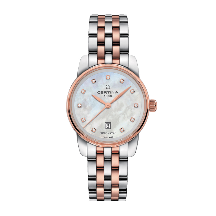 Certina DS Podium Automatic 29 Stainless Steel / Rose Gold PVD / MOP / Bracelet