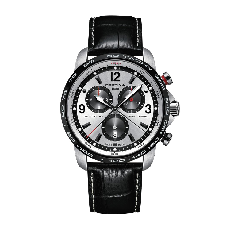 Certina DS Podium Big Size Chrono 1/100 Sec Stainless Steel / Panda