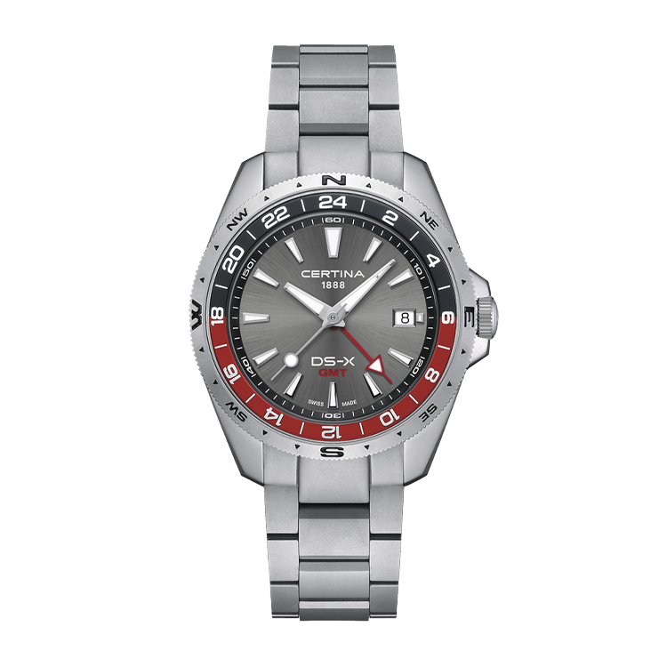 Certina DS-X GMT Stainless Steel / Grey / Bracelet