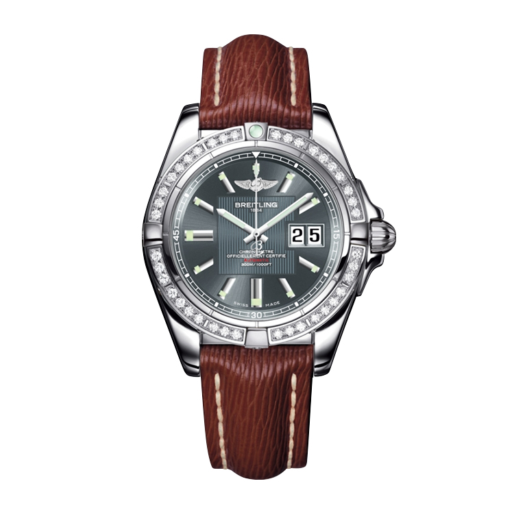Breitling Stainless Steel / Diamond / Tomcat Gray / Sahara