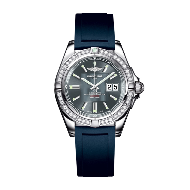 Breitling Stainless Steel / Diamond / Tomcat Gray