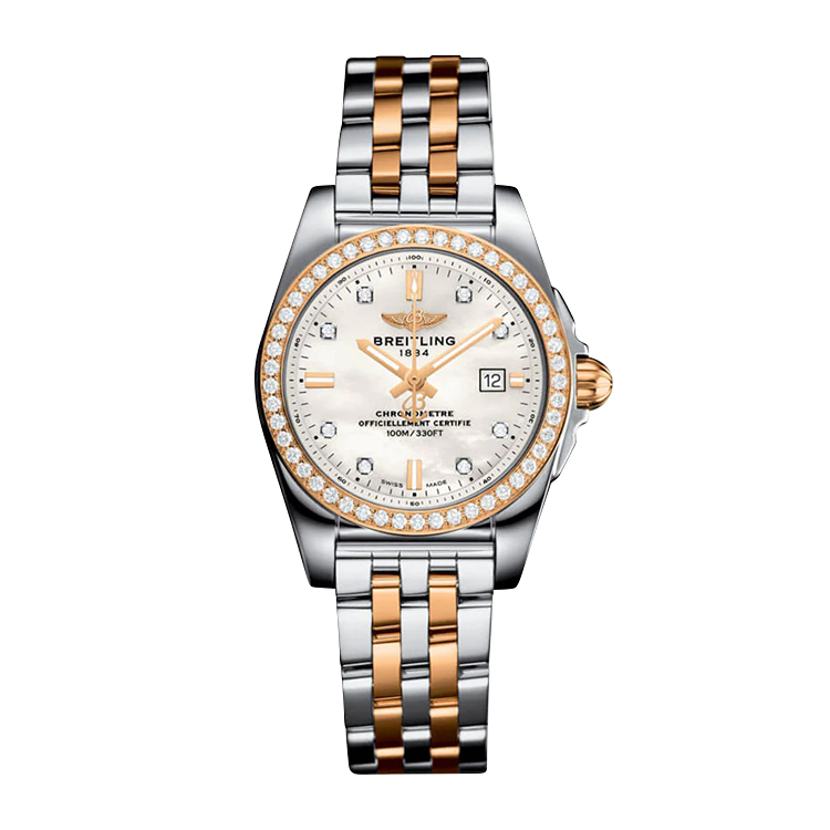 Breitling Stainless Steel / Rose Gold / Diamond / Pearl Diamond