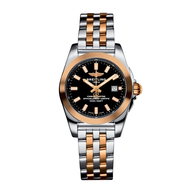 Breitling Stainless Steel / Rose Gold / Trophy Black