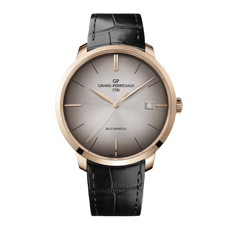 Girard-Perregaux 44 Stainless Pink Gold Alligator Strap