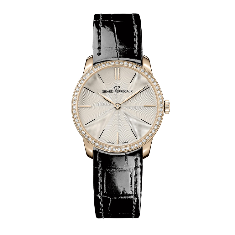 Girard-Perregaux 1966 30mm Pink Gold / Diamond / Champagne / Alligator