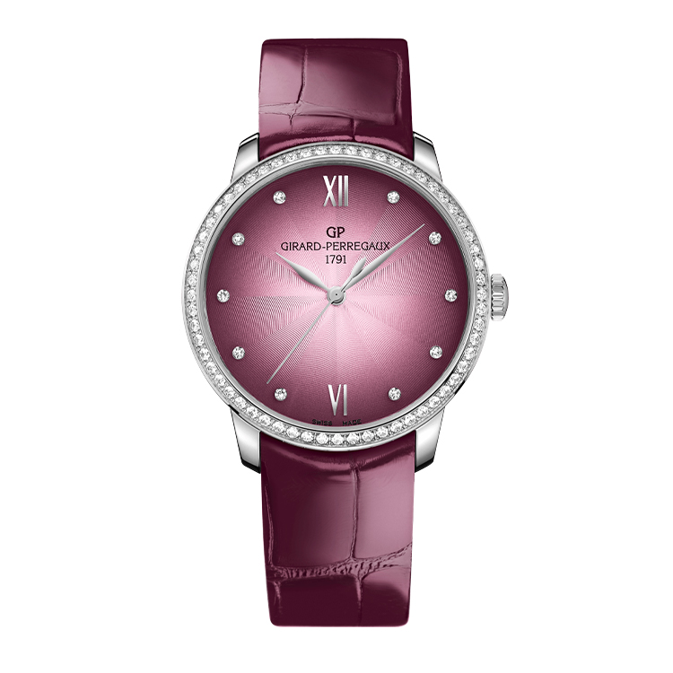Girard-Perregaux 1966 36mm Stainless Steel / Diamond / Pink / Alligator