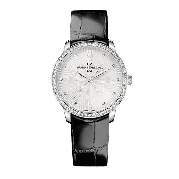 Girard-Perregaux 1966 36mm Stainless Steel / Diamond / Silver / Alligator