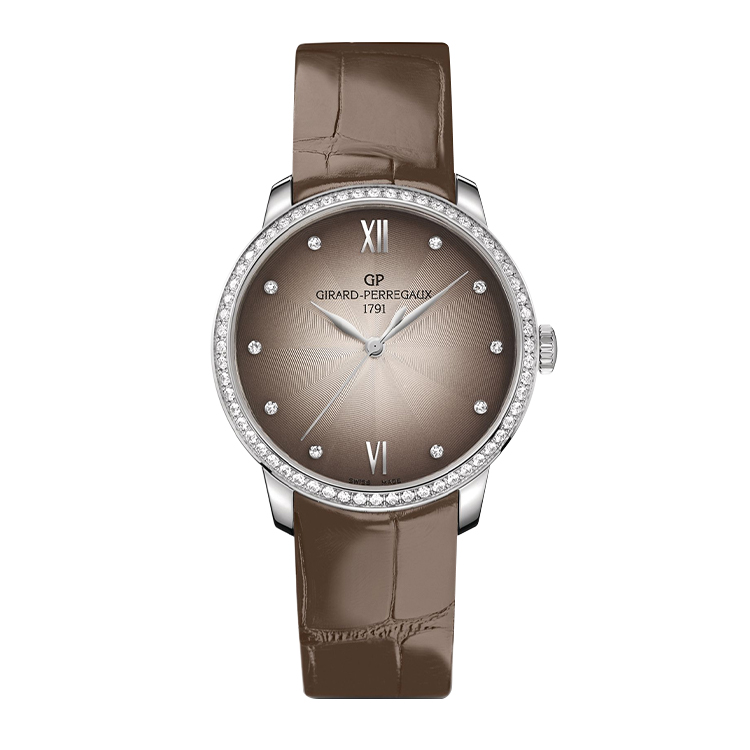 Girard-Perregaux 1966 36mm Stainless Steel / Diamond / Taupe / Alligator