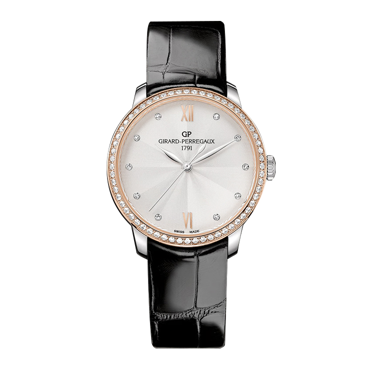 Girard-Perregaux 1966 36mm Stainless Steel / Pink Gold / Diamond / Silver / Alligator