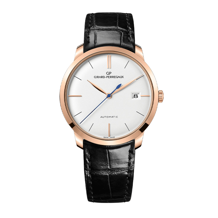 Girard-Perregaux 1966 38 Pink Gold / Silver / Alligator