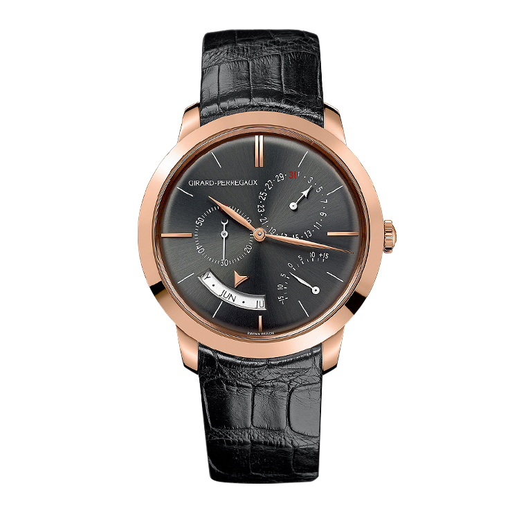 Girard-Perregaux 1966 Annual Calendar Equation of Time Pink Gold Grey