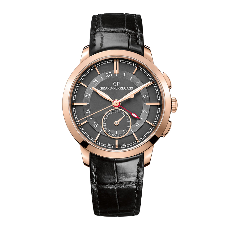 Girard-Perregaux 1966 Dual Time Pink Gold Grey
