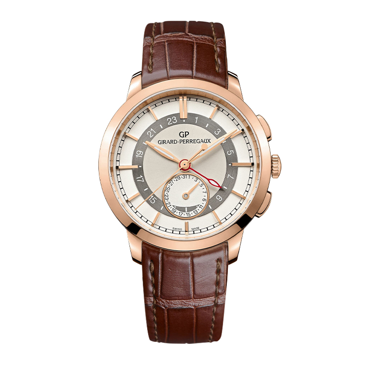 Girard-Perregaux 1966 Dual Time Pink Gold Silver