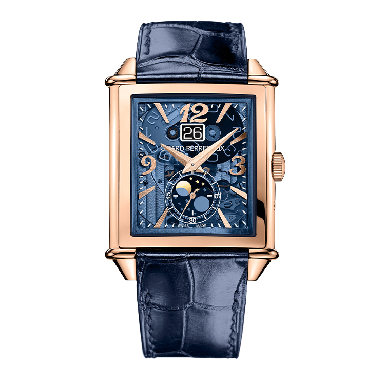 Girard-Perregaux Vintage 1945 XXL Large Date and Moonphases Pink Gold / Blue Polycrystalline