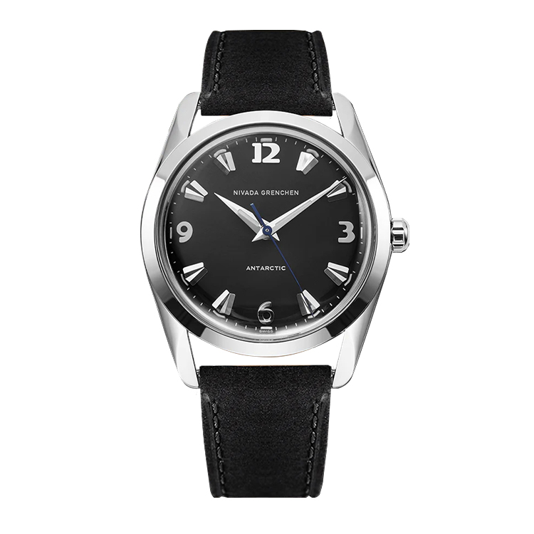 Nivada Grenchen Antarctic 35 Black - White Luminova / Stainless Steel / Black
