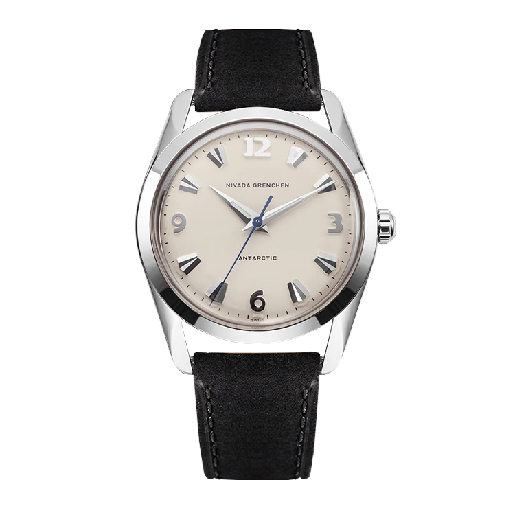 Nivada Grenchen Antarctic 35 Eggshell - White Luminova / Stainless Steel / Black