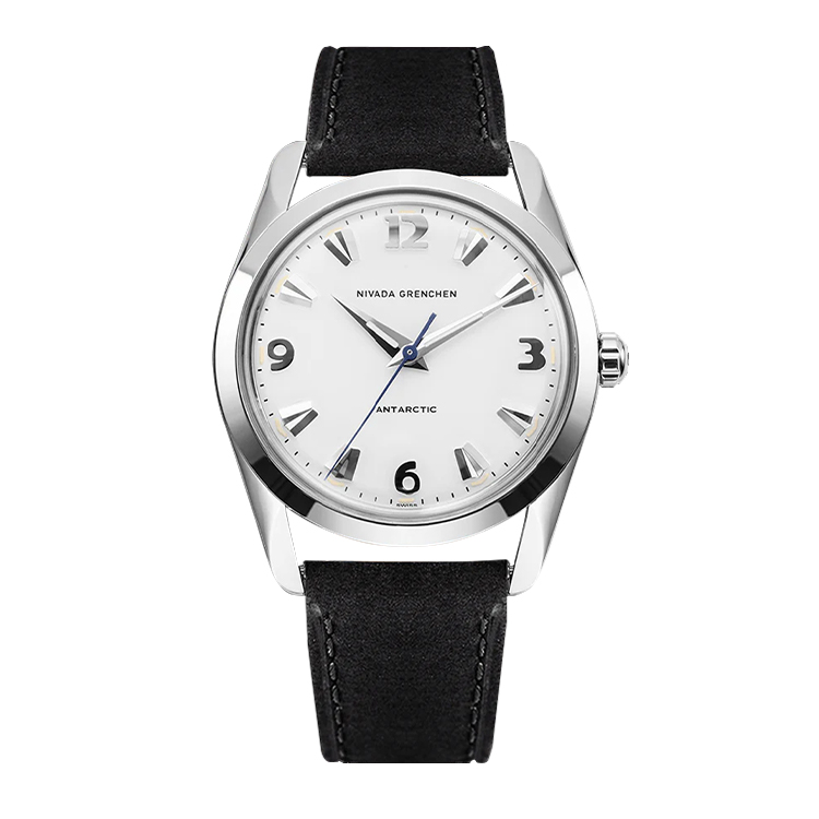 Nivada Grenchen Antarctic 35 White - White Luminova / Stainless Steel / Black