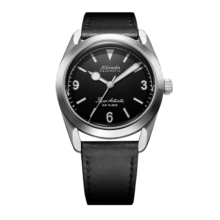 Nivada Grenchen Super Antarctic 3.6.9. Black - No Vintage Effect / Stainless Steel / Black Black Dial Straps