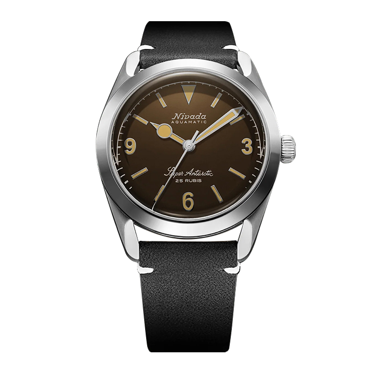 Nivada Grenchen Super Antarctic 3.6.9. Brown - Beige Luminous / Stainless Steel / Black - White Brown Dial Straps