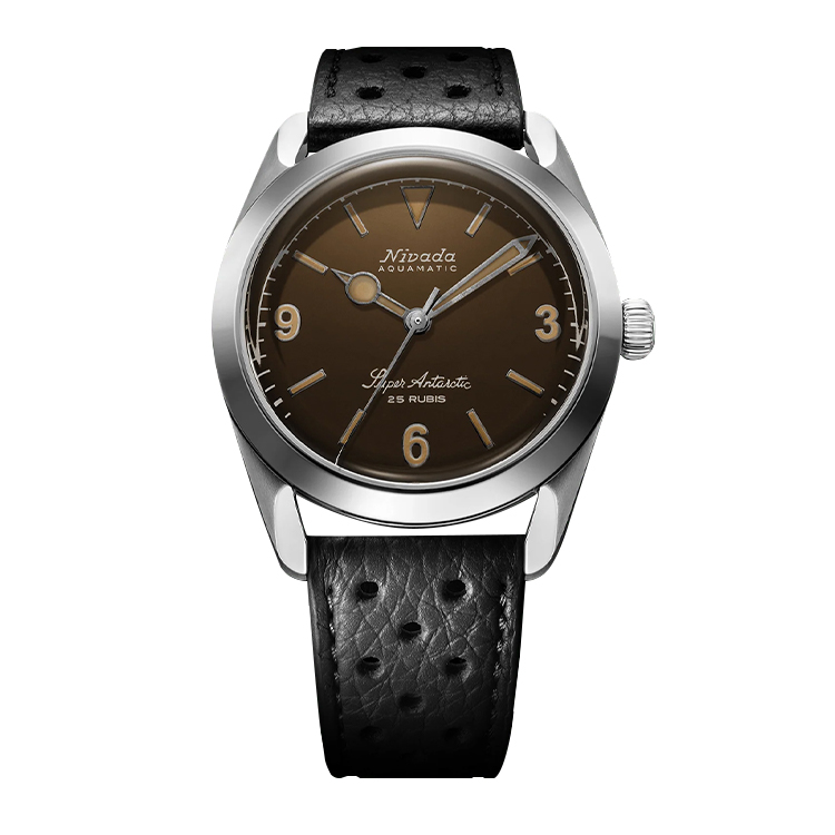 Nivada Grenchen Super Antarctic 3.6.9. Brown - Beige Luminous / Stainless Steel / Black Racing Brown Dial Straps