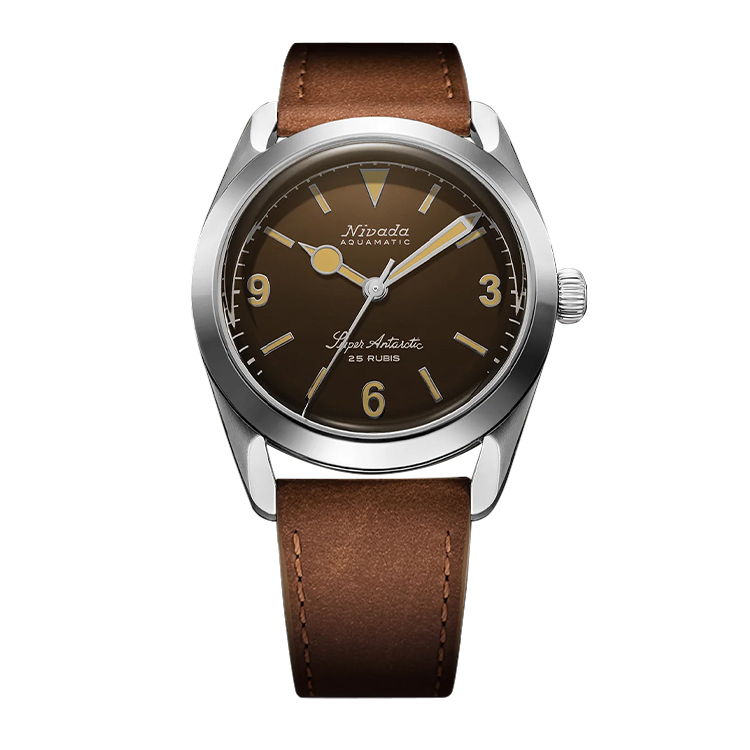 Nivada Grenchen Super Antarctic 3.6.9. Brown - Beige Luminous / Stainless Steel / Brown Brown Dial Straps