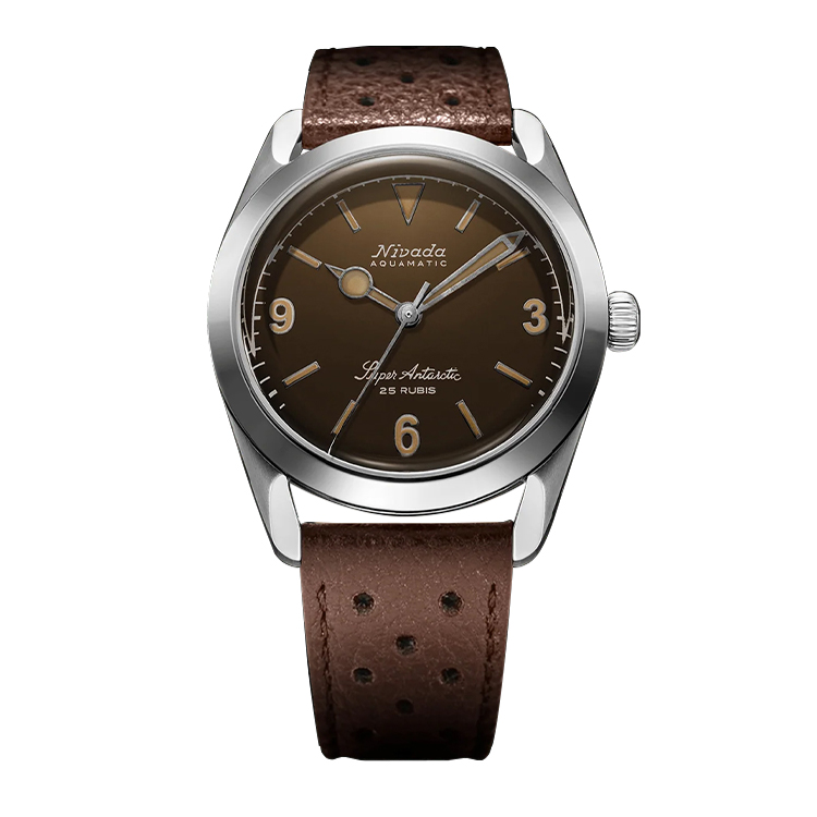Nivada Grenchen Super Antarctic 3.6.9. Brown - Beige Luminous / Stainless Steel / Brown Racing Brown Dial Straps