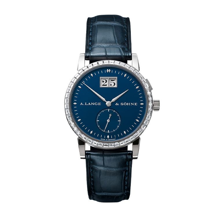 A. Lange & Söhne Saxonia Big Date White Gold - Baguette / Blue