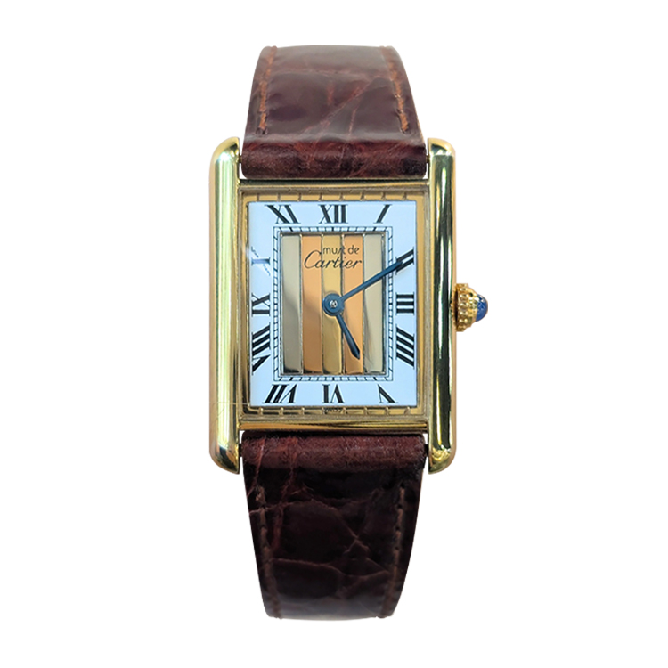 Cartier Paris Quartz Vermeil - Tri-colour Roman Dial