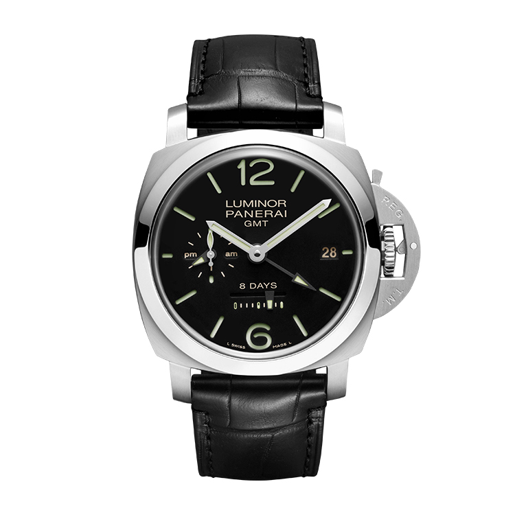 Panerai Luminor 1950 44 8 Days GMT Stainless Steel / Black
