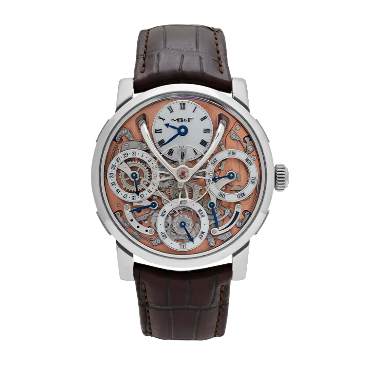 MB&F Perpetual Stainless Steel / Salmon