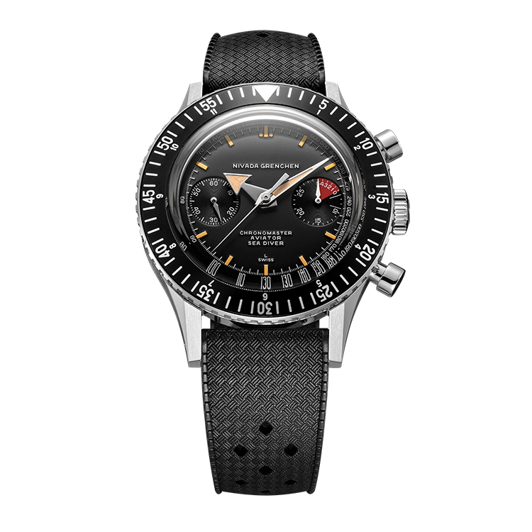 Nivada Grenchen Nivada Grenchen Chronomaster Broad Arrow - 41Mm Black Dial Straps